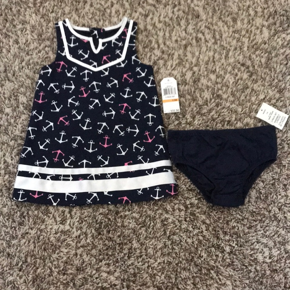 Nautical Anchor Dress with bloomer